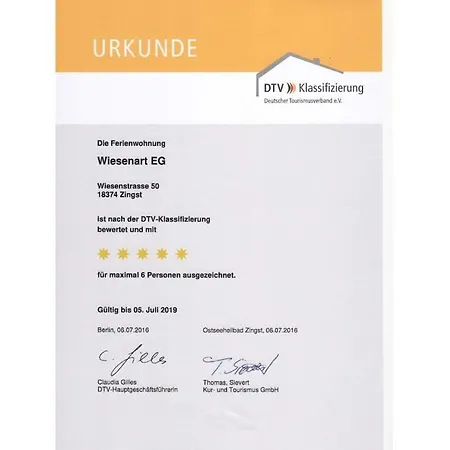 Wiesenart Ground Floor Hébergement de vacances Zingst